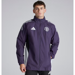 เสื้อแจ็คเก็ตแมนเชสเตอร์ ยูไนเต็ด Tiro 25 Competition All-Weather แจ็คเก็ตสำหรับทุกสภาพอากาศ มีฮู้ด สีม่วงของแท้