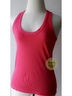 T90:2nd hand top เสื้อกล้ามสีชมพูสดใส