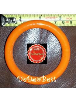 BR3:2nd hand Bracelets กำไลข้อมือหยกย้อมสีส้ม