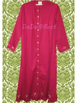 ขายแล้วค่ะ D34:Vintage dress เดรสวินเทจสีแดงกุหลาบปักลายดอกไม้❤