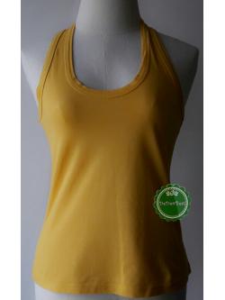 T89:2nd hand top เสื้อกล้ามสีเหลืองสดใส