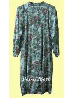 ขายแล้วค่ะ D37:Vintage dress เดรสวินเทจผ้าไหมลายดอกไม้วินเทจ❤