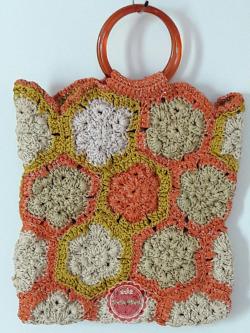 หมดค่ะ B69:Handmade bag กระเป๋าถักลายดอกไม้ สินค้าใหม่ ❤