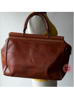 ขายแล้วค่ะ B60: Vintage leather luggage กระเป๋าเดินทางหนังแท้ ทรงวินเทจ❤