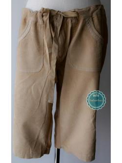 P1:2nd hand pants กางเกงขาสั้นผ้าลูกฟูกเนื้อดีสีครีม