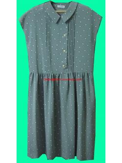 ขายแล้วค่ะ D4:Vintage dress เดรสสีเทาลายจุดขาว❤
