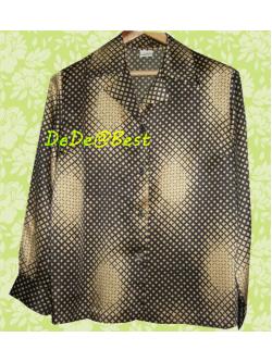 ขายแล้วค่ะ T50:Vintage top เสื้อวินเทจสีทองและสีน้ำตาลแนวย้อนยุค❤