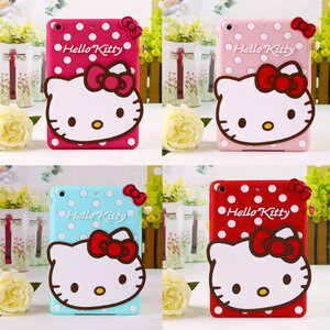 - เคส ซิลิโคน Apple iPad Mini 1/2/3 ลาย Kitty มี 2 สี แดง บานเย็น