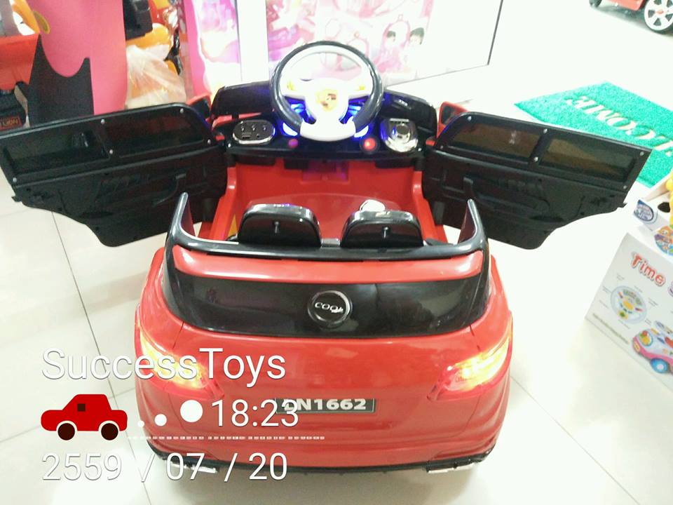 รถแบตเตอรี่เด็กนั่ง ยี่ห้อ PORSCHE 1มอเตอร์แบต6V7 สีแดง