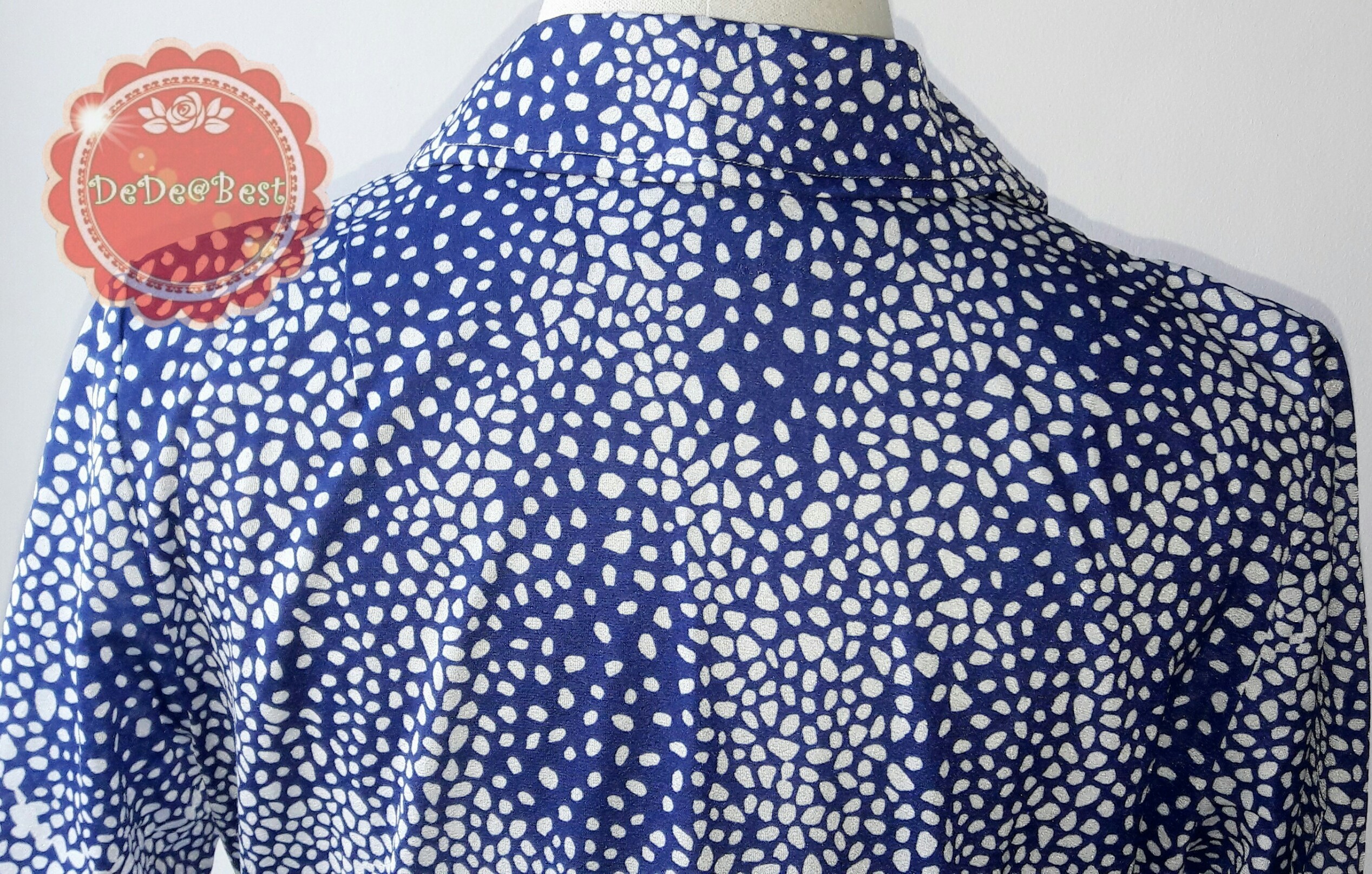 D6:Vintage dress เดรสวินเทจ ลายกราฟฟิคแบบย้อนยุค