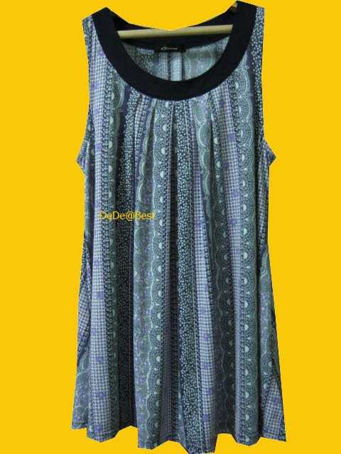 แถมให้คุณลี่ค่ะ D19:Vintage dress เดรสวินเทจแขนกุดลายลูกไม้สีขาวม่วงดำ❤