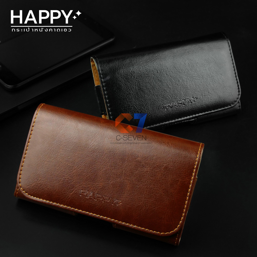 - ซองหนังคาดเอวขนาด แนวนอน สำหรับมือทุกรุ่น