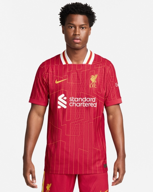 เสื้อลิเวอร์พูล 2024 2025 ทีมเหย้าเวอร์ชั่นนักเตะ KOPP 1 อาร์มพรีเมียร์ลีก No Room For Racism ของแท้