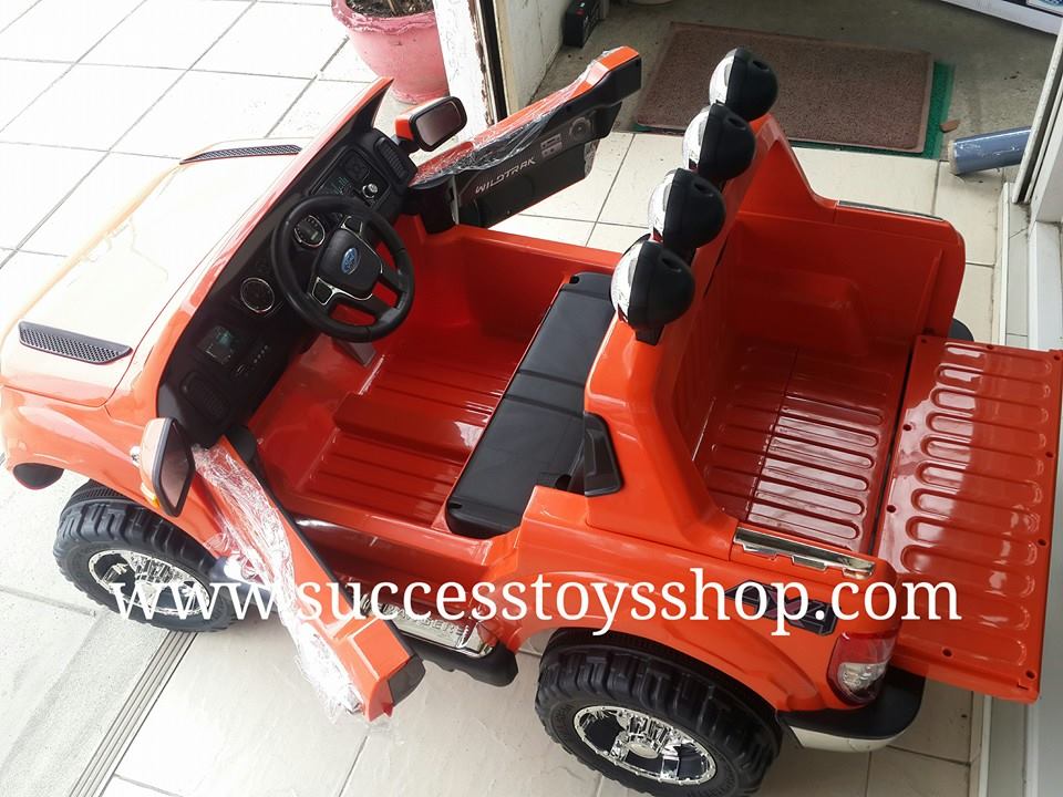 DK3646OR รถแบตเตอรี่ รถกระบะฟอร์ด FORD RANGER 2มอเตอร์ แบต 12V มีโช๊ค มี5สี แดง ขาว ดำ ส้ม ชมพู