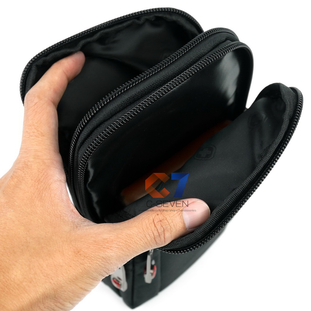 DAKAR กระเป๋าหนังคาดเอว แนวตั้ง ใส่มือถือขนาด 5 - 6.5 นิ้ว (050)