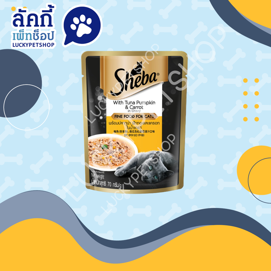 ชีบาเพาซ์ ซอง รสปลาทูน่า ฟักทองและแครอทในน้ำเกรวี่ 70g.
