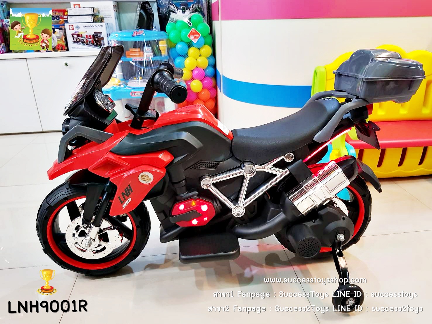 LNH9001R รถมอเตอร์ไซค์เด็กนั่งไฟฟ้า BMW (บิดคันเร่งที่มือ)