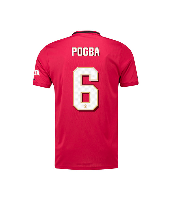 เสื้อแมนเชสเตอร์ ยูไนเต็ด 2019 2020 ทีมเหย้า พิมพ์ชื่อ POGBA 6 ฟอนท์สโมสรของแท้