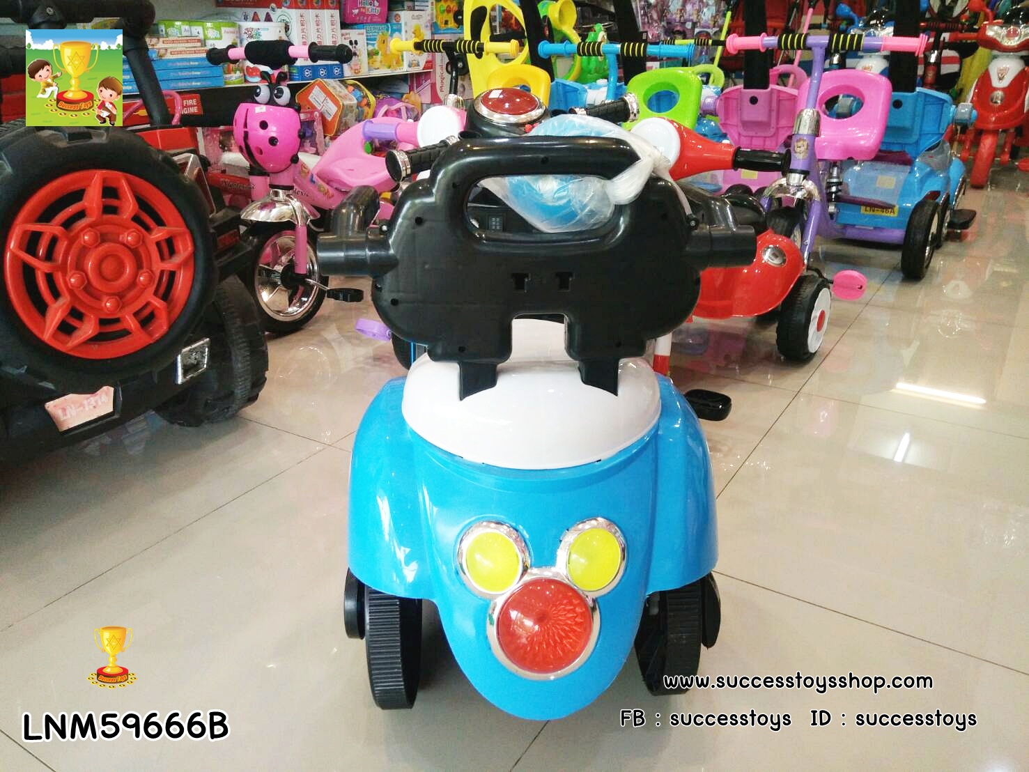 LNM59666B รถมอเตอร์ไซค์มินเนี่ยนสีฟ้า