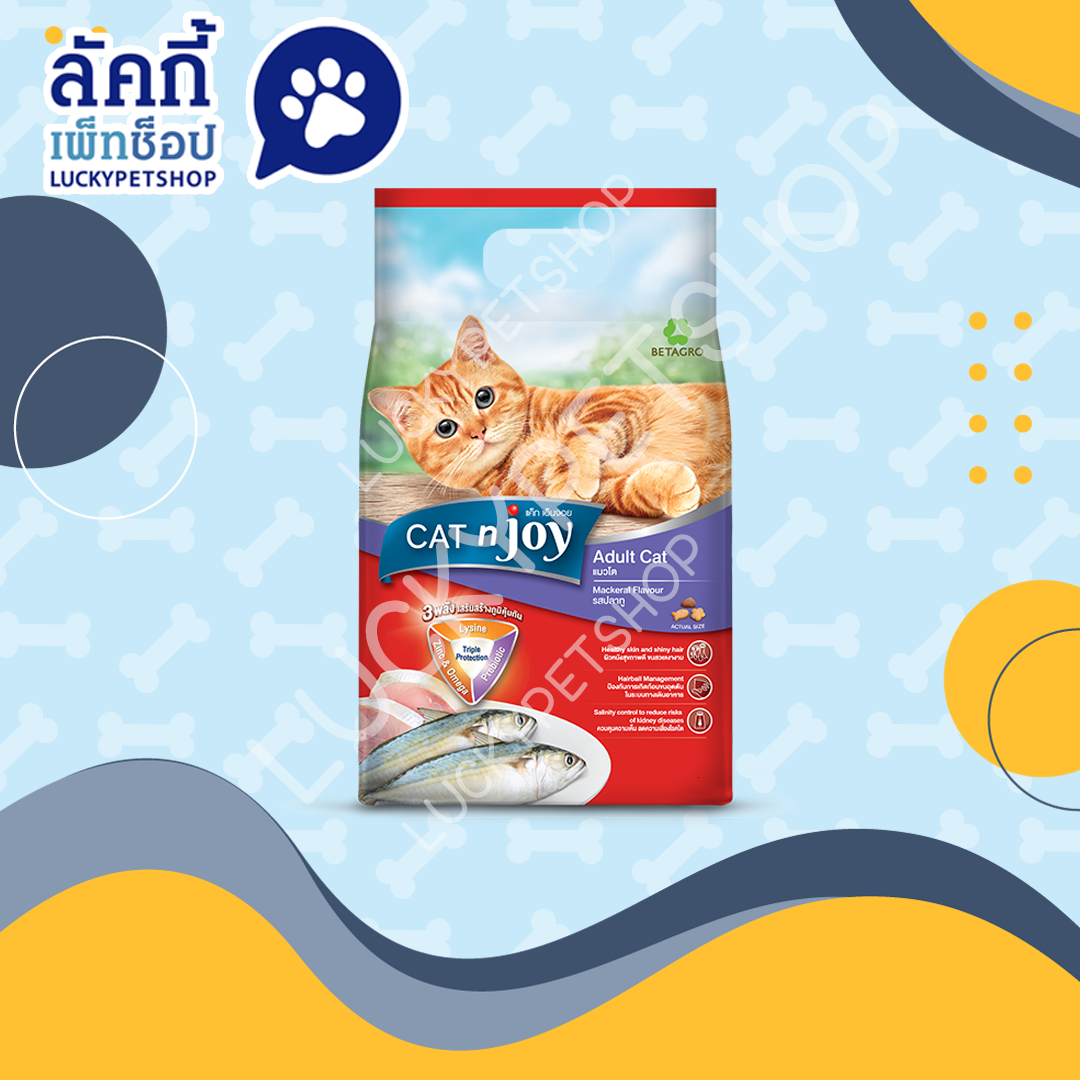 CAT n joy อาหาร แมวโต รสปลาทู 1.2kg.