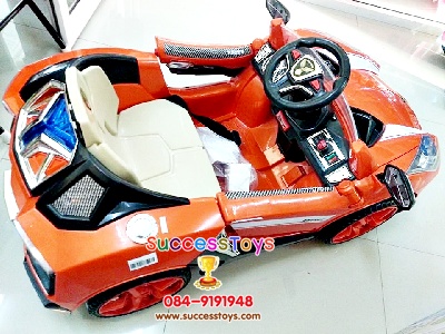รถแบตเตอรี่เด็กนั่ง รุ่น LN6168 ยี่ห้อ Lamborghini สีส้ม
