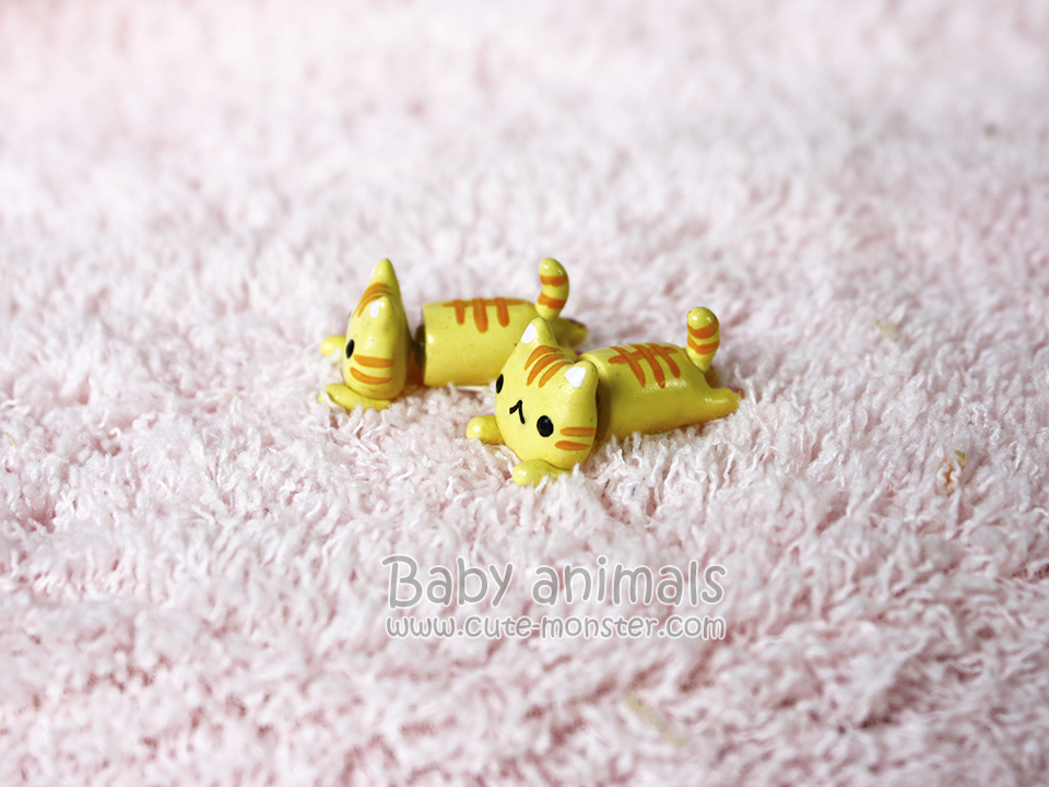 ต่างหูแมวส้ม Baby orange cat