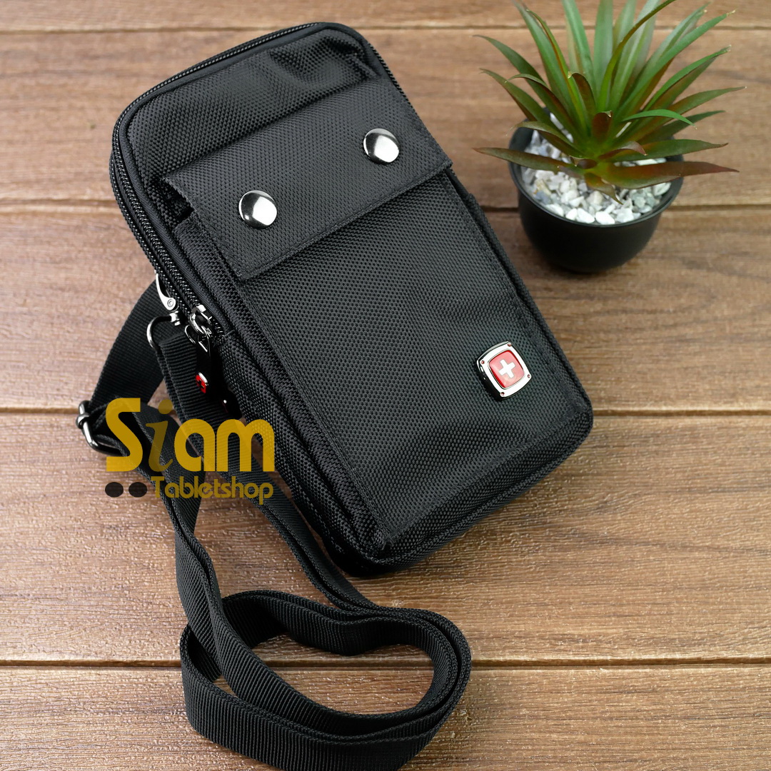 DAKAR กระเป๋าหนังคาดเอว แนวตั้ง ใส่มือถือขนาด 5 - 6.7 นิ้ว (099)