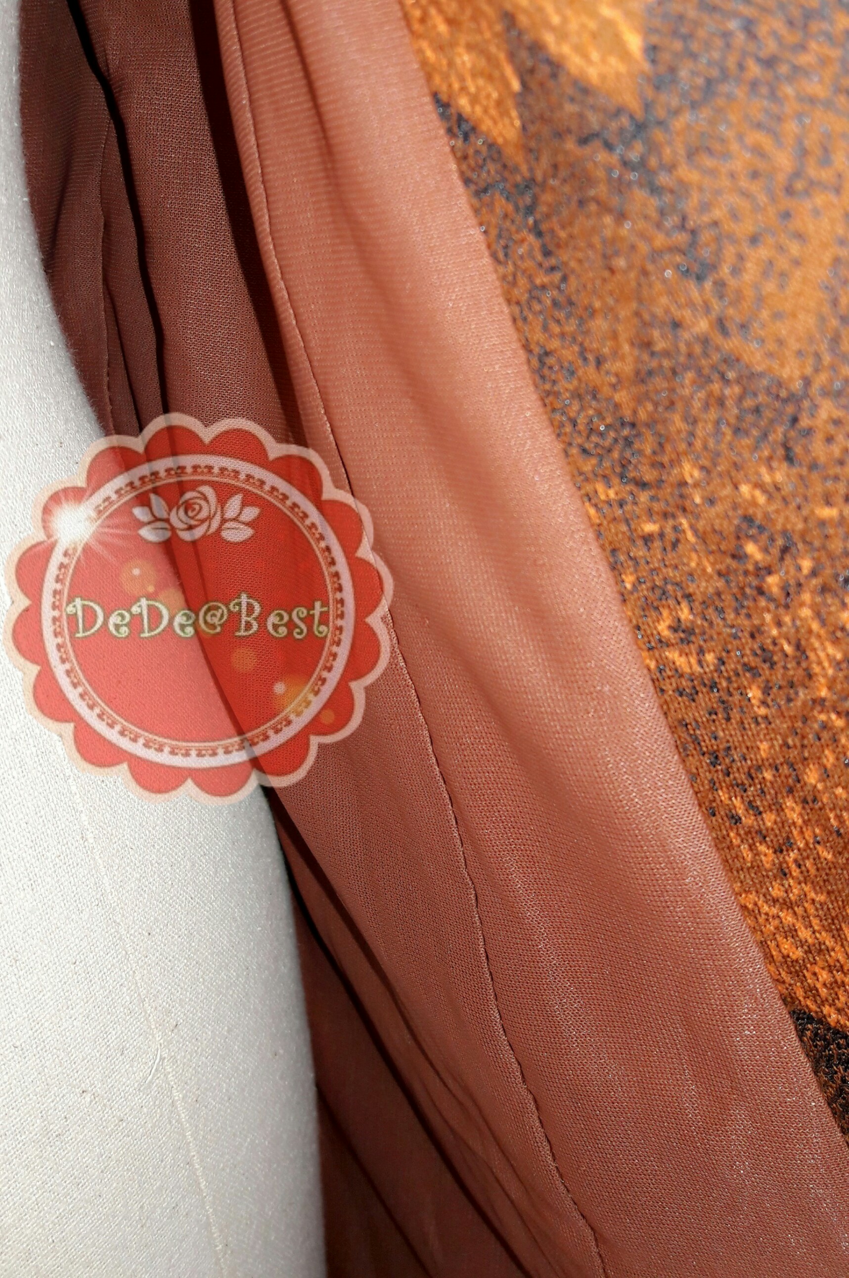 T57:Vintage top เสื้อสูทวินเทจสีน้ำตาลลายกราฟฟิคเล่นโทนสีสวย