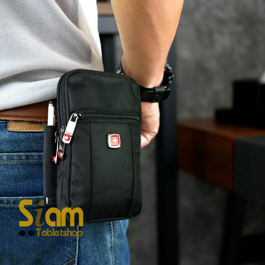 DAKAR กระเป๋าหนังคาดเอว แนวตั้ง ใส่มือถือขนาด 5 - 6.7 นิ้ว (072)