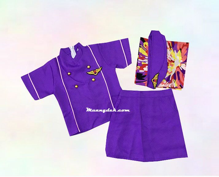 ชุดอาชีพในฝัน ชุดแอร์โฮสเตสเด็ก รุ่นไม่มีเสื้อซับขาว