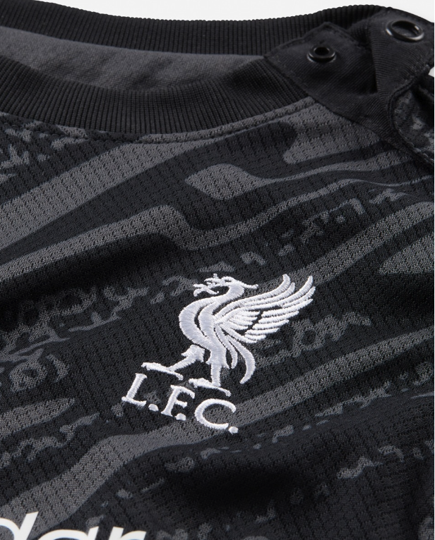 เสื้อผู้รักษาประตูเด็กเล็กลิเวอร์พูล 2024 2025 ทีมเหย้า Nike Infants 24/25 Black Goalkeeper ของแท้