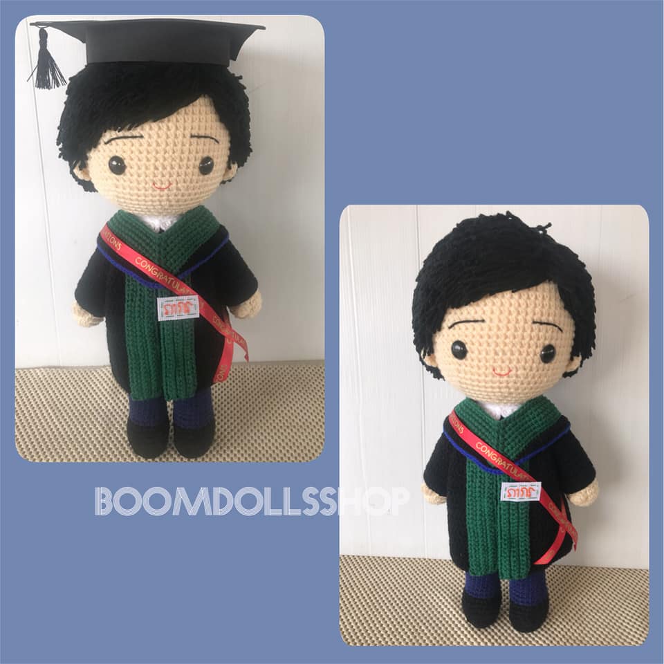 ตุ๊กตาถักรับปริญญา ม มหิดล ขนาด 18 นิ้ว