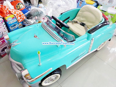 รถแบตเตอรี่เด็กนั่ง รุ่น LN5018 รถโบราคลาสสิค มี 3 สี ครีม เขียว แดง