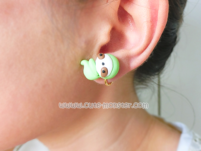 ต่างหูสล็อธเกาะหู Greeny Sloth