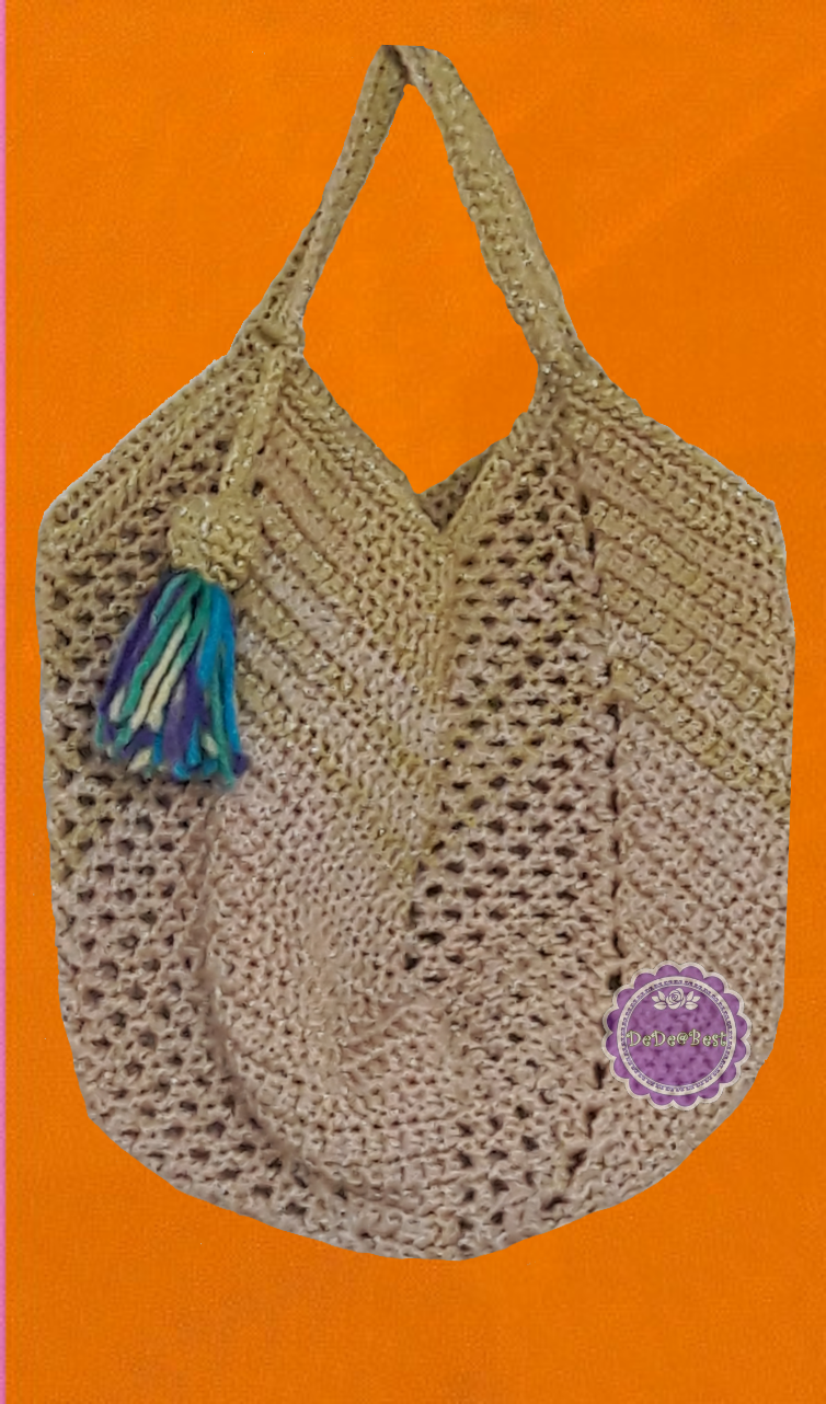 ขายแล้วค่ะ B71: Handmade bag กระเป๋าถุงแกง กระเป๋าถักเชือกร่มสีขาวดิ้นทอง สีกากีล้วน และสีเตยดิ้นทอง สินค้าใหม่ค่ะ❤