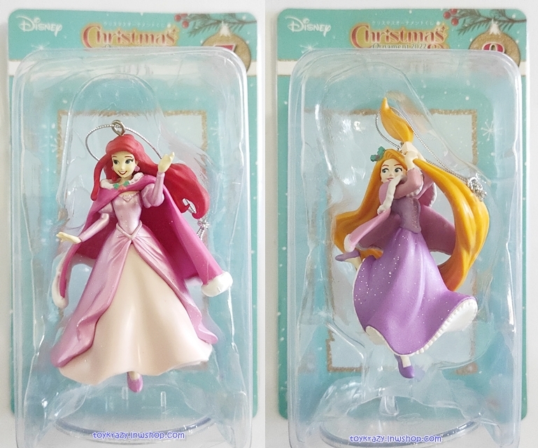 [ขายแยกชิ้น] Happy Kuji Disney Christmas Ornament 2022 - Rapunzel / Ariel