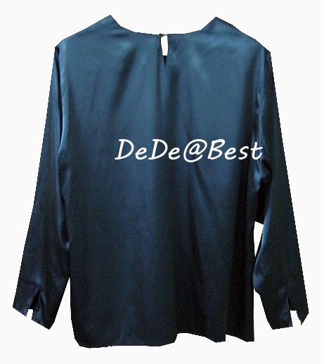 ขายแล้วค่ะ T42:Vintage top เสื้อวินเทจผ้าพริ้วสีดำแขนยาว❤