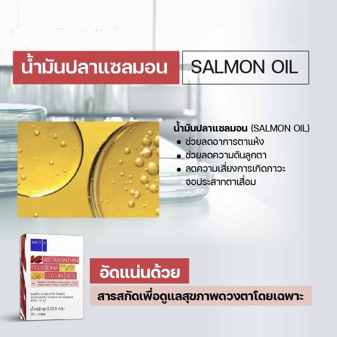 Well U Astaxanthin plus DHA อาหารเสริมบำรุงดวงตา