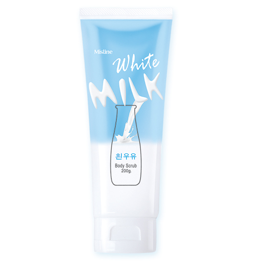 Mistine White Milk Body Scrub สครับนมสดสูตรเกาหลี เผยผิวเนียนนุ่มกระจ่างใส