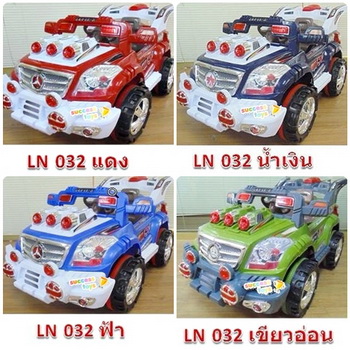 รถแบตเตอรี่เด็กนั่ง รุ่น LN032 รถจิ๊ปเบนซ์คันใหญ่ 2 มอเตอร์ แบต 2 ก้อน มี 4 สี แดง เขียว ฟ้า น้ำเงิน