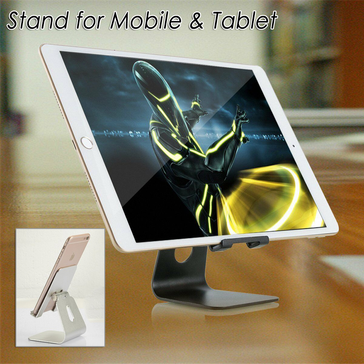 Universal Aluminum Stand ขาตั้ง ที่ตั้ง iPad แท็บเล็ต มือถือ ปรับระดับได้