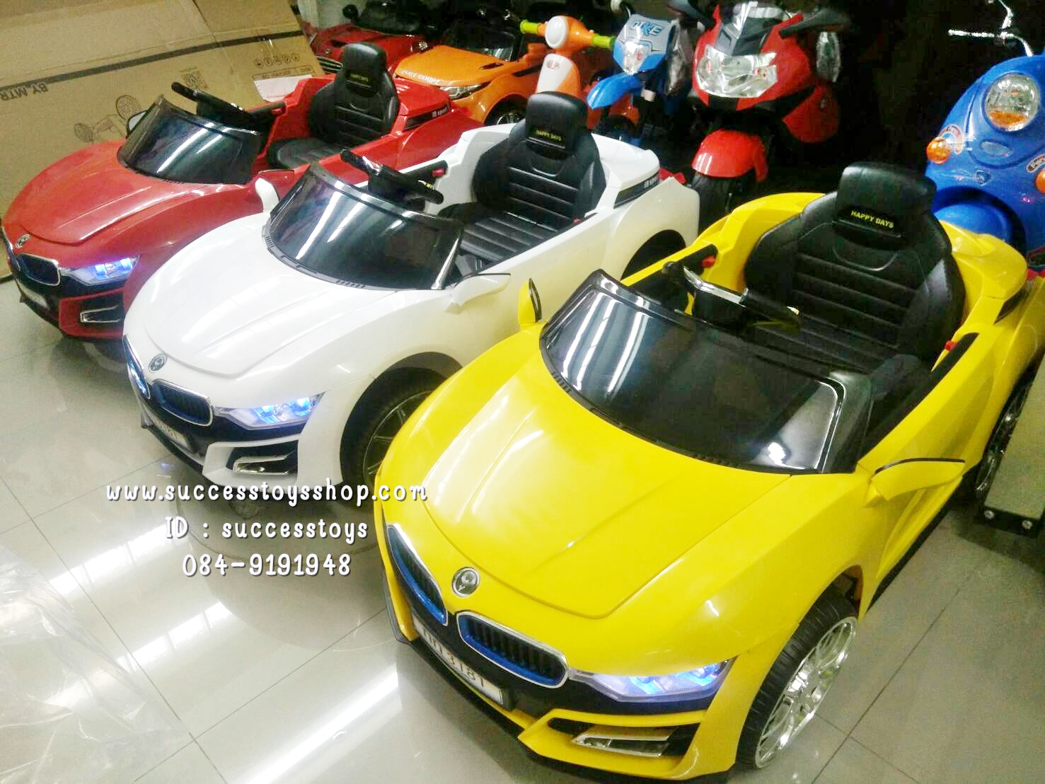 3181W รถแบตเตอรี่ไฟฟ้า BMW I8 2 มอเตอร์ สีขาว