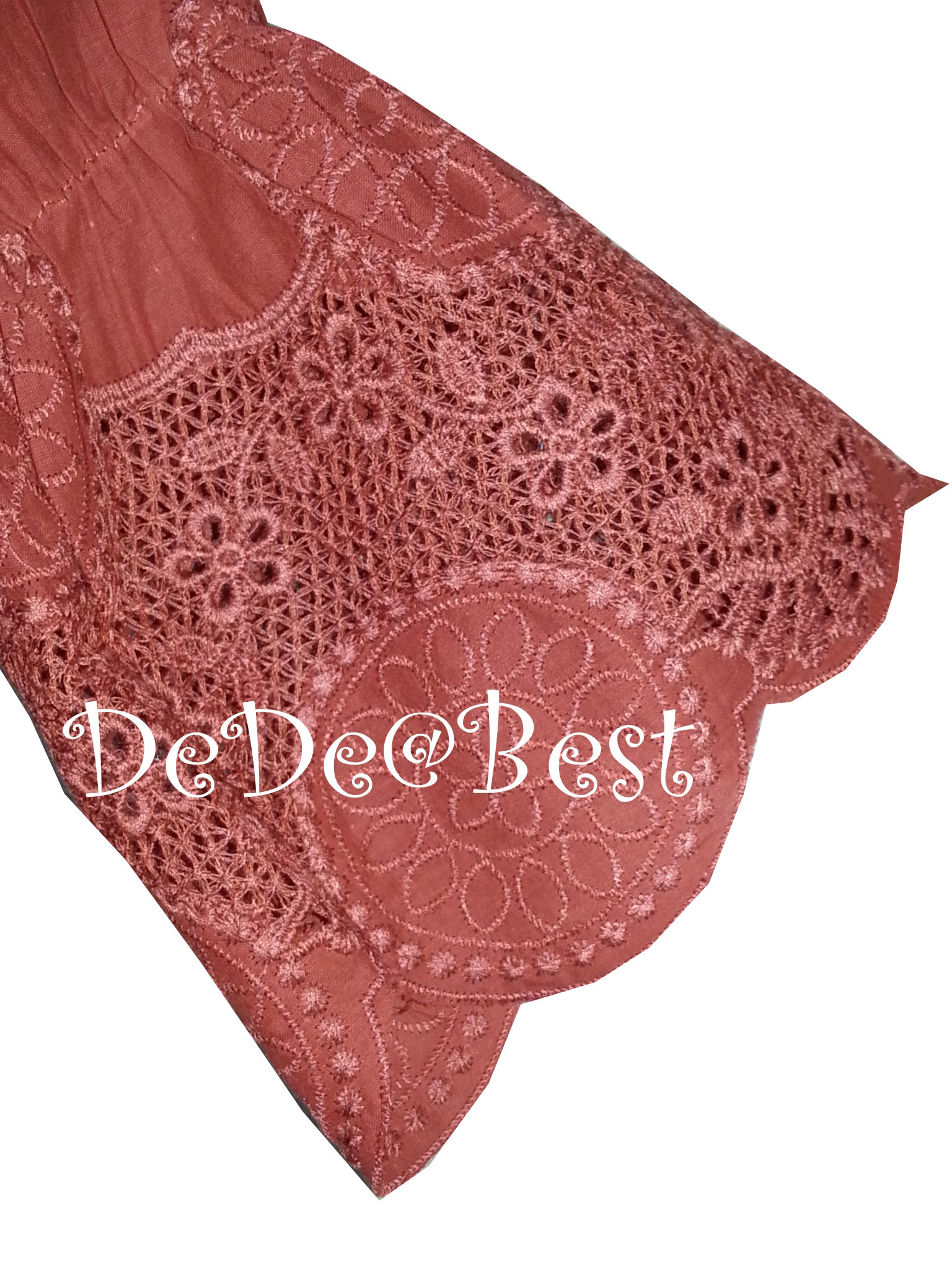 ขายแล้วค่ะ T72:First-hand top เสื้อแนววินเทจฉลุลายดอกไม้สวยมาก:สินค้าใหม่ป้ายห้อย!❤