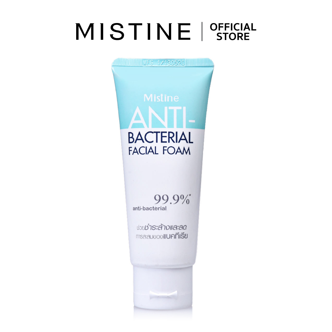 Mistine ANTI-BACTERIAL FACIAL FOAM โฟมล้างหน้า สูตรแอนตี้แบคทีเรีย สะอาดสดชื่นอย่างหมดจด