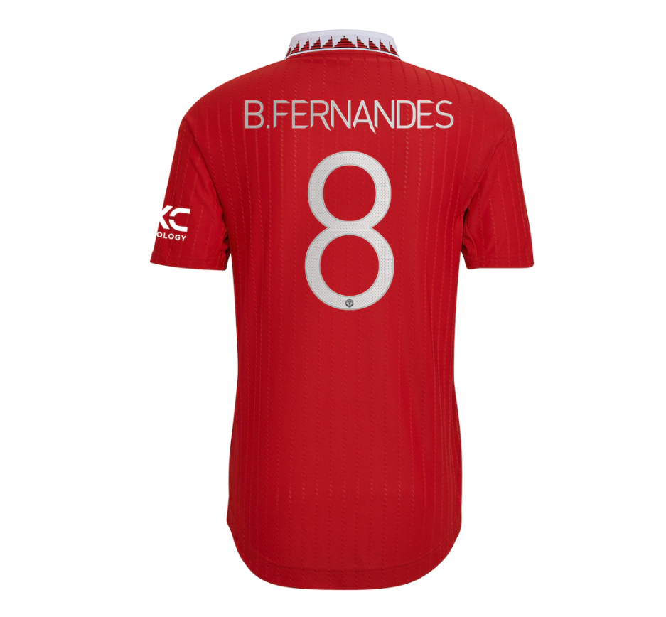 เสื้อแมนเชสเตอร์ ยูไนเต็ด 2022 2023 ทีมเหย้า Authentic เวอร์ชั่นนักเตะ B.Fernandes 8 ฟอนท์สโมสรแมนเชสเตอร์ ยูไนเต็ดของแท้