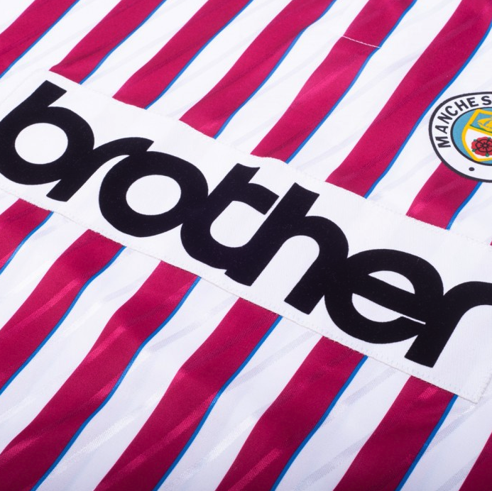 เสื้อเรทโรย้อนยุคแมนเชสเตอร์ ซิตี้ 1988 Away Retro ของแท้
