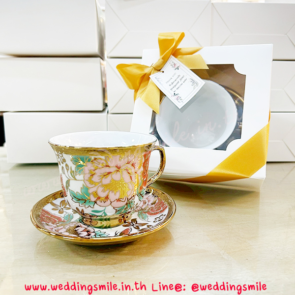 ของชำร่วยงานแต่งงาน, ของที่ระลึกแจกงานแต่ง, แก้วกาแฟสวยๆ , แ้กวกาแฟลายดอกไม้, แจกแก้วกาแฟงานแต่ง, แก้วกาแฟจานรองแก้ว, ของรับไหว้, ของรับไหว้ผู้ใหญ่, ของรับไหว้งานแต่งงาน, ชุดรับไหว้งานแต่ง, ชุดแก้วรับไหว้, แก้วกาแฟลายทอง 
