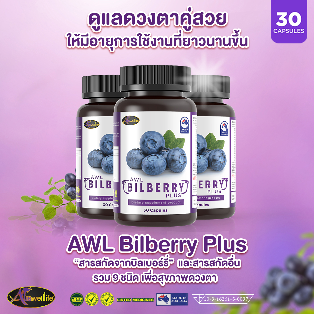 AWL Bilberry วิตามินดูแลดวงตา