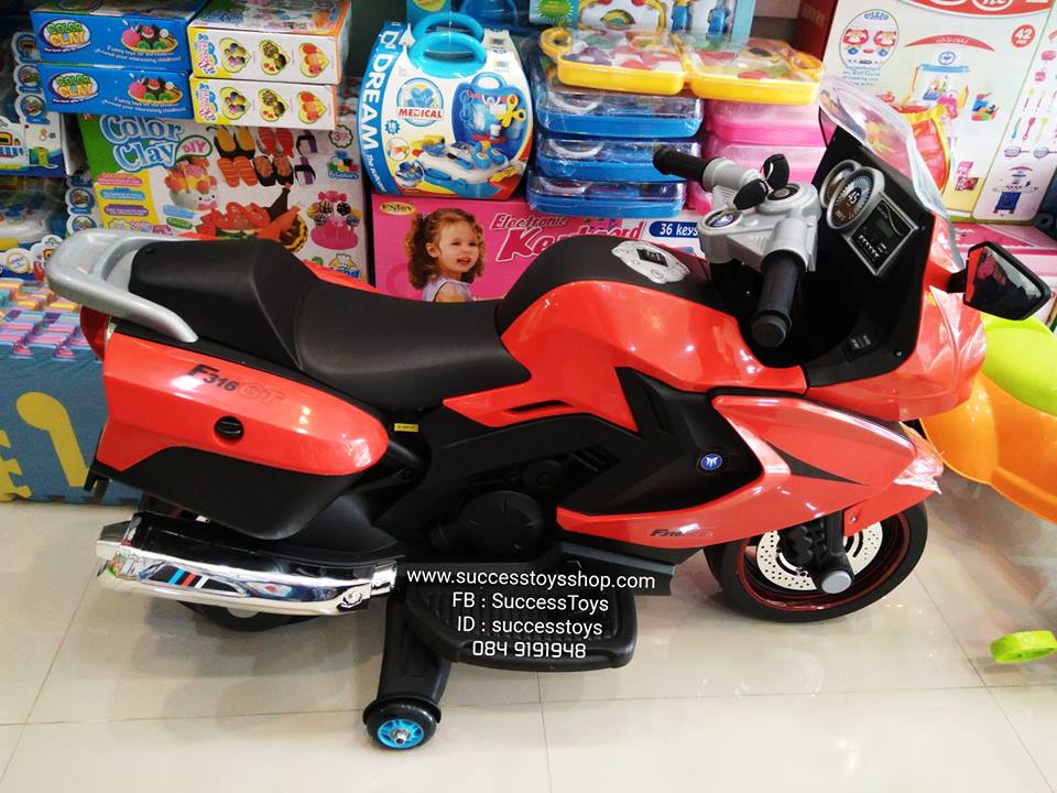 LN16812R รถมอเตอร์ไซค์ BMW คันใหญ่ (2 มอเตอร์) ถอดล้อได้ สีแดง