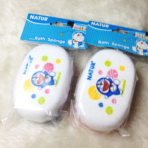 ฟองน้ำถูกตัวเด็ก Doraemon หุ้มผ้าขนหนู